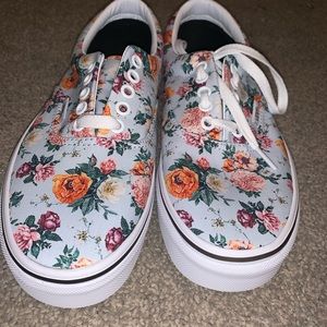 Women’s floral Vans shoes